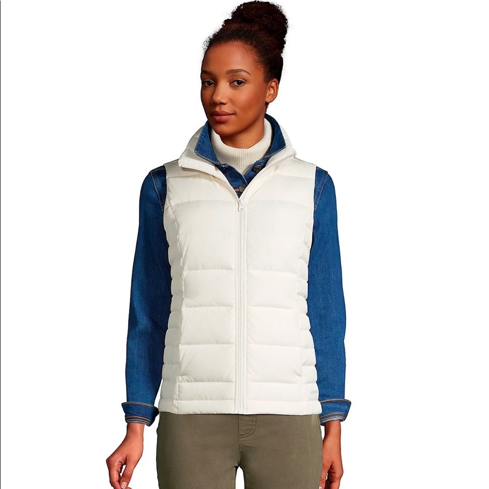 Women’s Ivory Lands’ End Puffer Vest